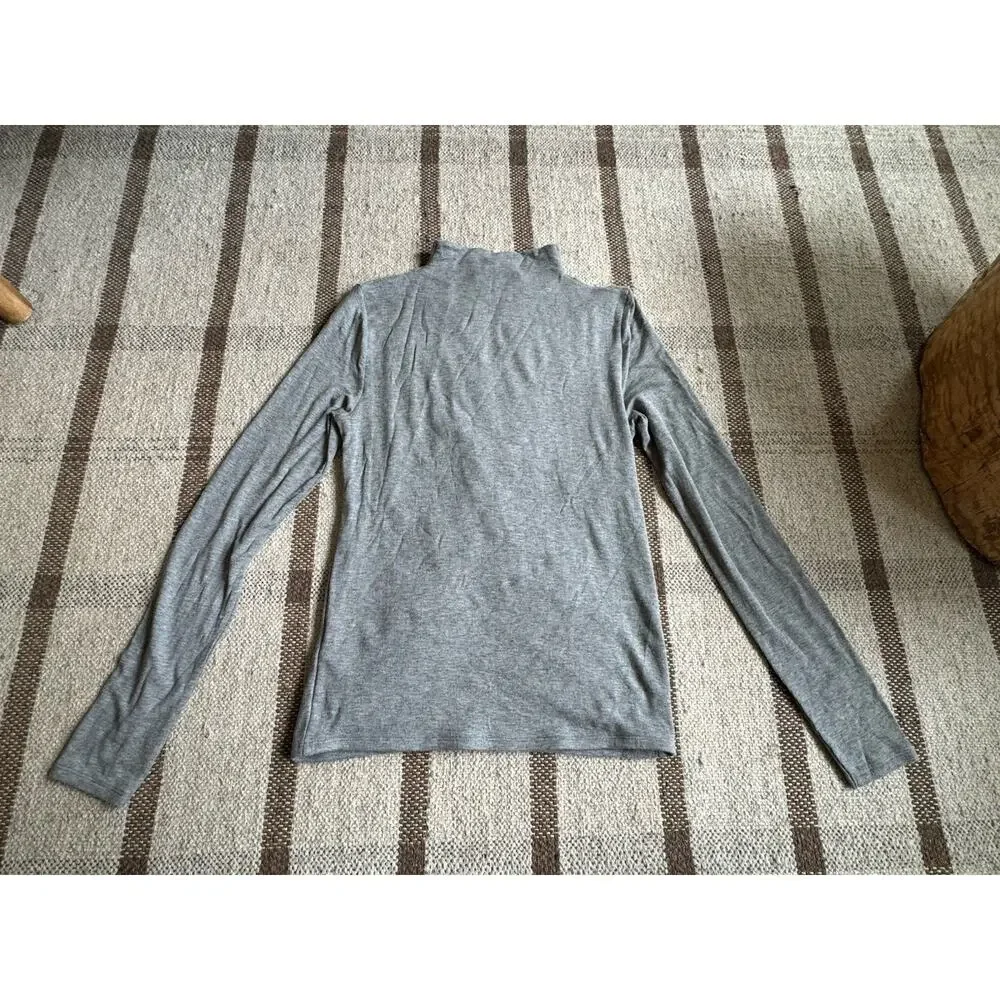 Veronica Beard Theresa Ruched Turtleneck Sweater Gray Women’s Large - Picture 10 of 10